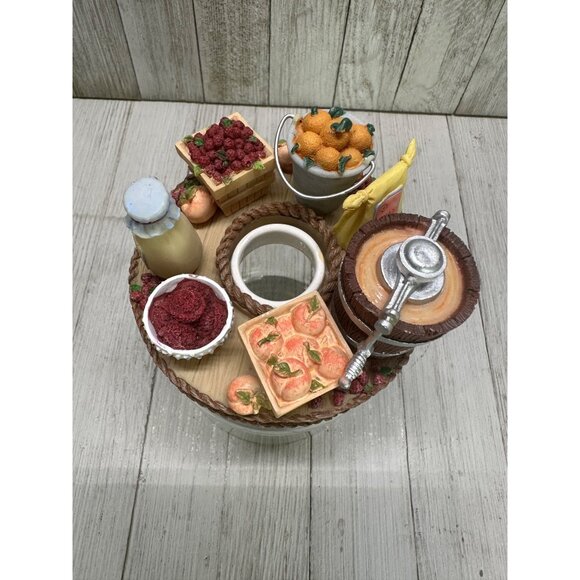 Vtg Old Virginia Candle Co Candle Capper Country with Bottle Glass Jar 6.5" Tall - Picture 7 of 16